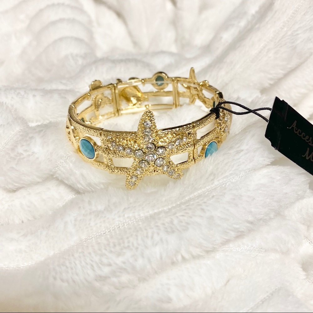 Ocean Themed Gold Colored Bracelet
